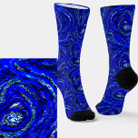 Abstract licht en donkerblauwe zwembroeken sokken<br><div class="desc">Abstract Light & Dark Blue Swirls Design - Afbeeldingen zijn gespiegeld voor symmetrie wanneer ze worden gedragen - Bekijk mijn winkel voor meer geweldige design</div>