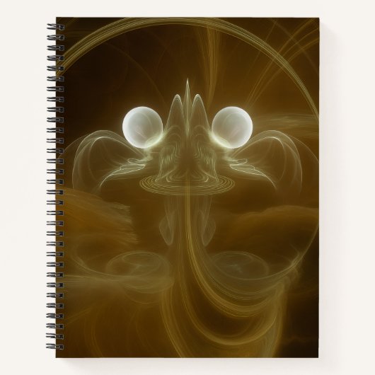 Abstract Licht Energie Spiraal Notebook Notitieboek (Voorkant)