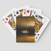 Abstract licht zee glanzend brons Monogram Afspele Pokerkaarten (Achterkant)