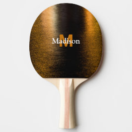 Abstract licht zee glanzend brons Monogram Tafeltennisbatje