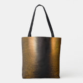Abstract licht zee glanzend brons Monogram Tote Bag (Achterkant)