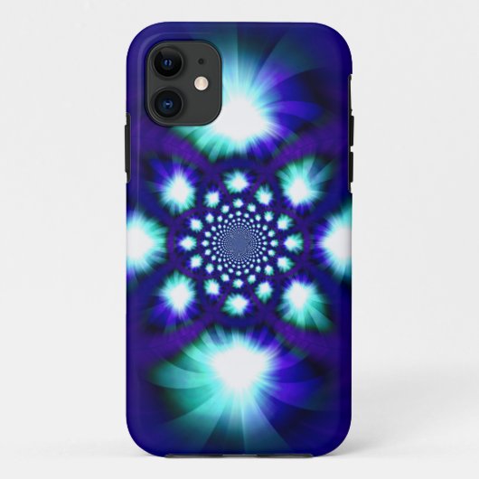 Abstract lichtblauw fractal Case-Mate iPhone case (Achterkant)