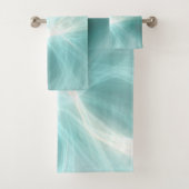 Abstract lichteffect - Blauwgroen Bad Handdoek (Insitu)