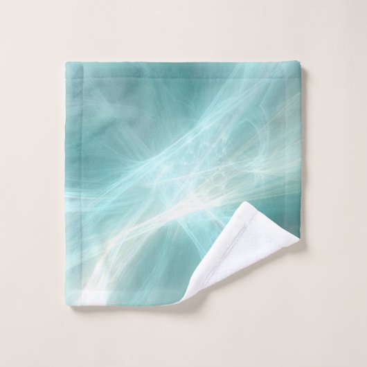 Abstract lichteffect - Blauwgroen Bad Handdoek (Wasdoekje)