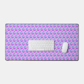 Abstract Lichtgrijs Diamonds & Violet Shades Bureaumat (Keyboard & Muis)