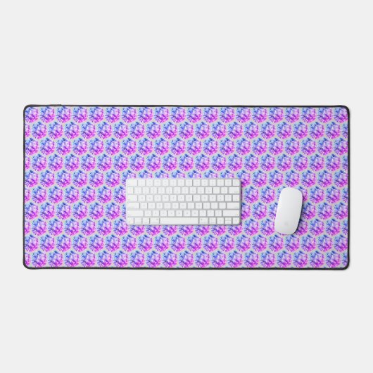 Abstract Lichtgrijs Diamonds & Violet Shades Bureaumat (Keyboard & Muis)