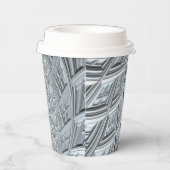 Abstract lichtgrijs fractal papieren bekers (Rechts)
