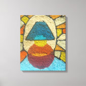 Abstract lichtontwerp uit het midden van de vorige canvas afdruk (Voorkant)