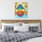 Abstract lichtontwerp uit het midden van de vorige canvas afdruk (Insitu (Slaapkamer))