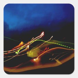 Abstract lichtschilderend 40 geswopend vierkante sticker