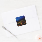 Abstract lichtschilderend 40 geswopend vierkante sticker (Envelop)