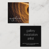 Abstract lichtschilderij | expressief vierkante visitekaartje (Voorkant / Achterkant)