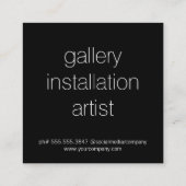 Abstract lichtschilderij | expressief vierkante visitekaartje (Achterkant)