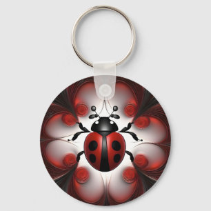 Abstract lieveheersbeestje kunst ontwerp, sleutelhanger
