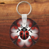 Abstract lieveheersbeestje kunst ontwerp, sleutelhanger (Voorkant)