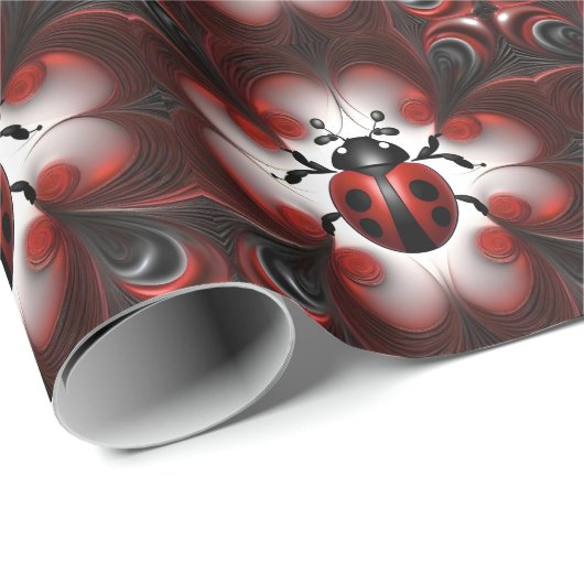 Abstract Lieveheersbeestje Kunstontwerp, Cadeaupapier (Rol Hoek)