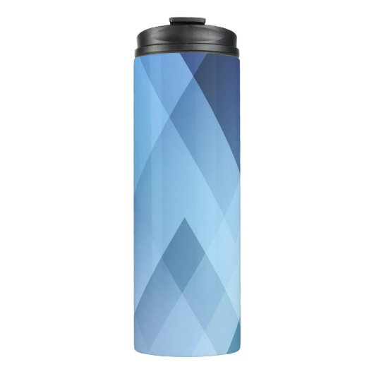 Abstract light background. Blue triangle pattern. Thermosbeker (Voorkant)