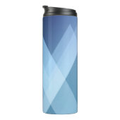 Abstract light background. Blue triangle pattern. Thermosbeker (Geroteerd rechts)