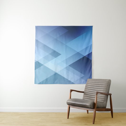 Abstract light background. Blue triangle pattern. Wandkleed (In Situ (horizontaal))