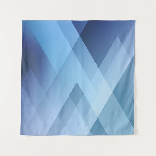 Abstract light background. Blue triangle pattern. Wandkleed (Voorkant)