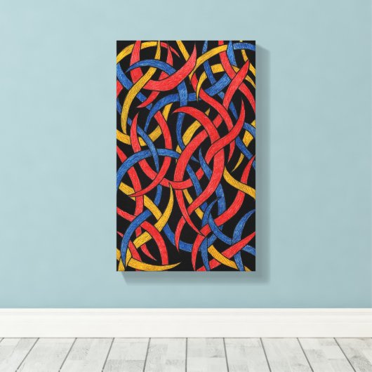 Abstract Light Fragments Canvas Afdruk (Insitu (Houten vloer))