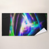 Abstract light waves and black backgroundabstract, badhanddoek (Badhanddoek)