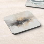 Abstract Lightning in Neutrals Print Bier Onderzetter (Linkerzijde)