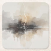 Abstract Lightning in Neutrals Print Kartonnen Onderzetters (Voorkant)