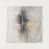 Abstract Lightning in Neutrals Print Wandkleed (Voorkant (horizontaal))