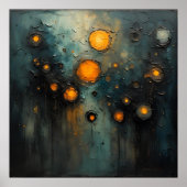Abstract lights in the dark Ai art design Poster (Voorkant)