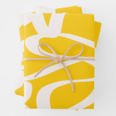 Abstract lijngeel inpakpapier vel (In situ)