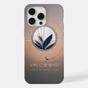 Abstract Lijnkunst Cirkel Logo - Minimalistische V iPhone 15 Pro Max Case