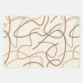 Abstract lijnpatroon inpakpapier vel (Voorkant 3)