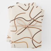 Abstract lijnpatroon inpakpapier vel (In situ)