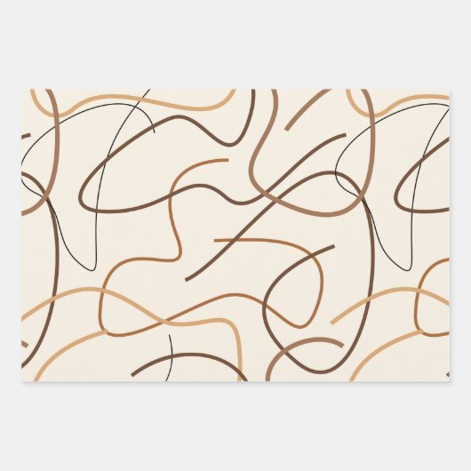 Abstract lijnpatroon inpakpapier vel (Voorkant)