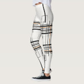Abstract lijnpatroon | Stedelijk raster Leggings (Links)