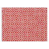 Abstract lijnpatroon van rood en crème tafelkleed (Voorkant (Horizontaal))