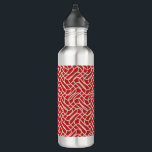 Abstract lijnpatroon van rood en crème waterfles<br><div class="desc">Abstracte lijn – rood en crème.</div>