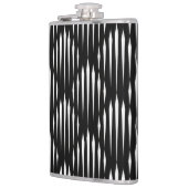 Abstract lijnpatroon zwart-wit heupfles (Links)