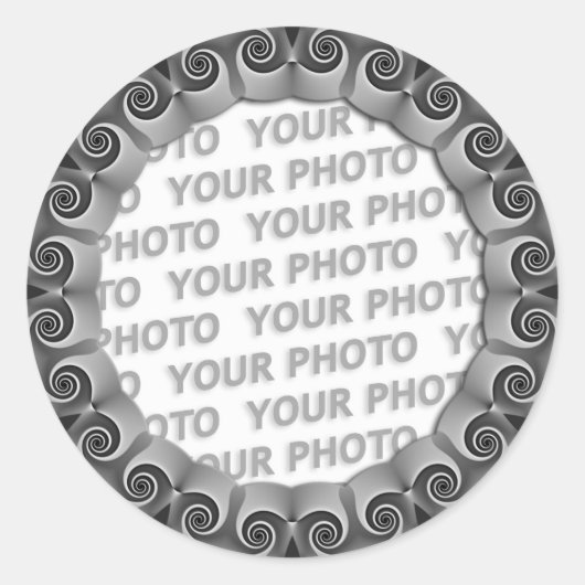 Abstract lijst ARTs GEO 1 + uw foto Ronde Sticker (Voorkant)