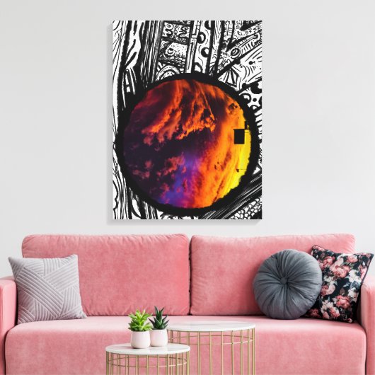 Abstract Lijst kunstfotografie ( Magic Sky ) Canvas Afdruk (Insitu (Woonkamer))