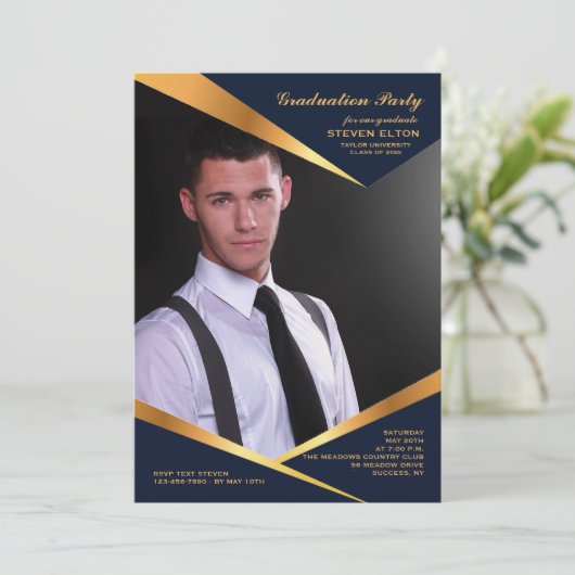 Abstract Lijst - Verticale fotouitnodiging Kaart (Staand voorkant)