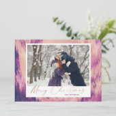 Abstract Lijst Vrolijk kerstfeest 2 Foto Feestdagenkaart (Staand voorkant)