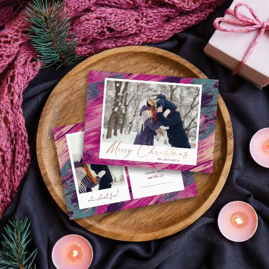 Abstract Lijst Vrolijk kerstfeest 2 Foto Feestdagenkaart