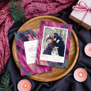 Abstract Lijst Vrolijk kerstfeest foto Feestdagenkaart