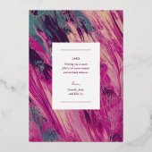 Abstract Lijst Vrolijk kerstfeest foto Folie Feestdagenkaart (Achterkant)