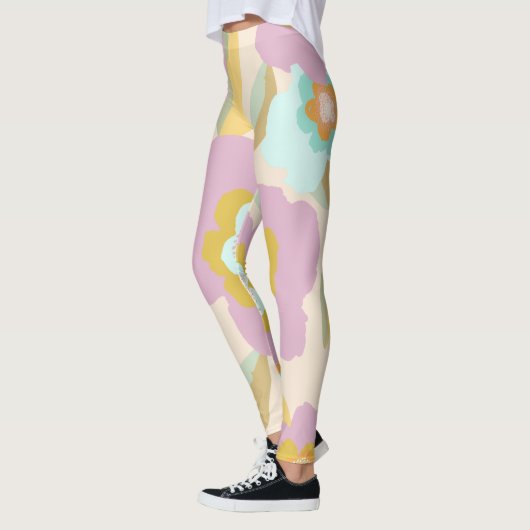Abstract Lila patroonpasta Leggings (Links)