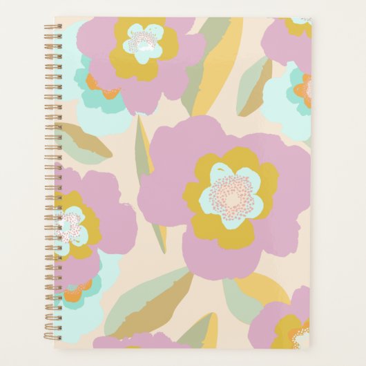 Abstract Lila patroonpasta Planner (Voorkant)