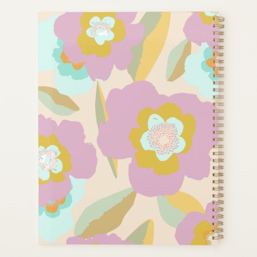 Abstract Lila patroonpasta Planner (Achterkant)
