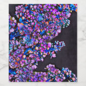 Abstract Lila Wijn Etiket (Enkel label)